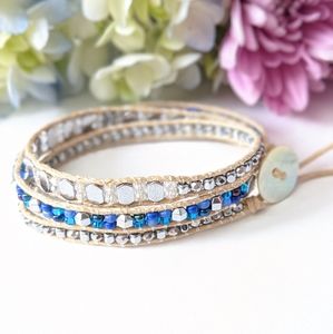 Pacific Beach Wrap Blue and Silver